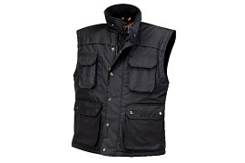 Vodotěsná ripstop nylonová bunda bez rukávů 7575A BLACK/XXL