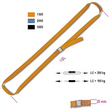 Popruhy s přezkou, LC 200 kg, pás z vysoce kvalitního polypropylenu (PP) 8188 F25-MT5