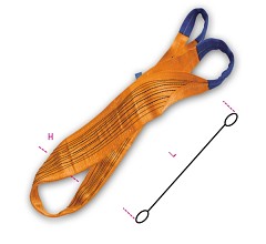 Tkané smyčky, 10 t vysoce pevný polyester (PES) oranžový 8161 10000-MT6