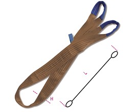 Tkané smyčky, 6 t vysoce pevný polyester (PES) hnědý 8159 6000-MT10