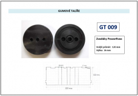 Gumové patky pro POWERREX , HESHBON 120mm