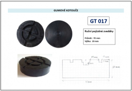 Gumové patky universální pro dílenské zvedáky 95mm