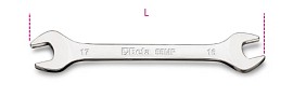 Oboustranné otevřené klíče, leskle chromované 55 MP30X32