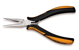 Půlkulaté dlouhé vroubkované kleště, rukojeti z dvou různých materiálů 1177 BM/Z