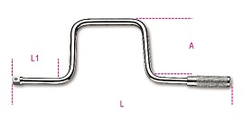 3/8” čtyřhranný nástrčkový adaptér s klikou 910 /46