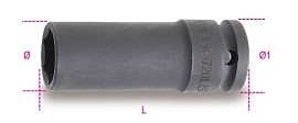Nástrčkové klíče, adaptér s 1/2” vnitřním závitem, dlouhá úzká řada fosfátováno 720 LS13