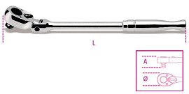 Obousměrná otočná ráčna s 1/2” adaptérem s kovovou rukojetí 920 M/56