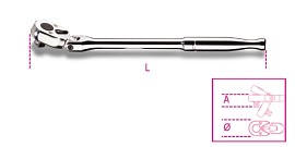 Obousměrná otočná ráčna s 3/8” adaptérem s kovovou rukojetí 910 M/56