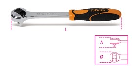 Obousměrná ráčna s 1/2” adaptérem, 72 zubů 920 /55
