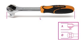 Obousměrná ráčna s 1/2” adaptérem, 72 zubů 920 /55X