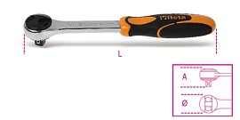 Obousměrná ráčna s 3/8” adaptérem, 48 zubů 910 /55Q