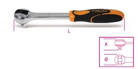 Obousměrná ráčna s 3/8” adaptérem, 72 zubů 910 /55