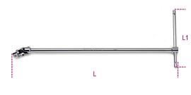 Otočná rukojeť tvaru T s 1/2” adaptérem 920 /40