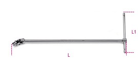 Otočná rukojeť tvaru T s 1/4” adaptérem 900 /40