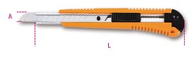 Pracovní nůž 9 mm s automatickým pojistným mechanismem čepele 3 čepele 1770 A