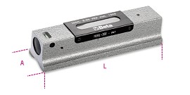 Přesná povrchová libela vyrobená z litiny s broušenou hranolovou podstavou, 2 nerozbitné nádobky, přesnost: 0,05 mm/m 1699 L