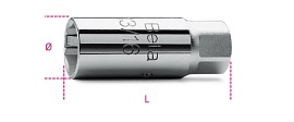 Objímky na zapalovací svíčky s 3/8” čtyřhranným adaptérem chromované šestihranné konce 956 E20,8