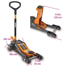 Spuštěný hydraulický zvedák, 2 t se 6 koly 3030 2T