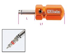 Šroubovák na ventily pneumatik, krátký model 986 48