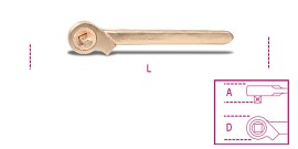 Nejiskřící 3/4” ráčna se zasouvacím adaptérem 926 BA/50
