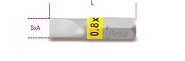 Bity pro šrouby s drážkovanou hlavou, barevné 860 LP0,5X3