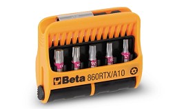 Sada 10 bitů s magnetickým držákem bitů v plastovém pouzdře 860 RTX/A10