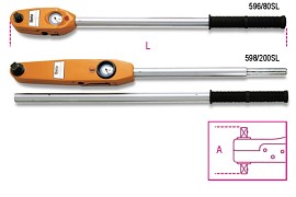 Momentové klíče s přímým odečtem pro pravotočivé a levotočivé utahování 596 /80SL