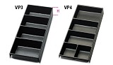 Přepážky tvarované za tepla na malé položky, vyrobeno z plastu pro všechny kabiny na kolečkách a všechny vozíky VP3