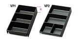 Přepážky tvarované za tepla na malé položky, vyrobeno z plastu pro všechny kabiny na kolečkách C22, C23, C23C VP2