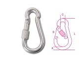 Karabinové háky s maticí AISI 316 8274G 6X60
