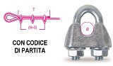 Spony drátěných lan EN 13411-5, typ A kujné litinové těleso pozinkováno 8016U 40