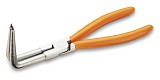 90° zakřivené dlouhé kleště pro elastické pojistné kroužky na otvory, rukojeti potažené vrstvou PVC 1034 L