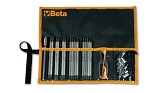 Sada 16 oboustranných šroubováků, 9 1/4” objímek adaptéru, 2 doplňky a 1 rukojeť, v brašně 1281 BG/B28A