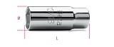 Objímky na zapalovací svíčky s 1/2” čtyřhranným adaptérem chromované šestihranné konce 956 C16