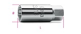 Objímky na zapalovací svíčky s 3/8” čtyřhranným adaptérem chromované šestihranné konce 956 E17,8