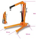Skládací hydraulický jeřáb s dvojčinným čerpadlem 3025